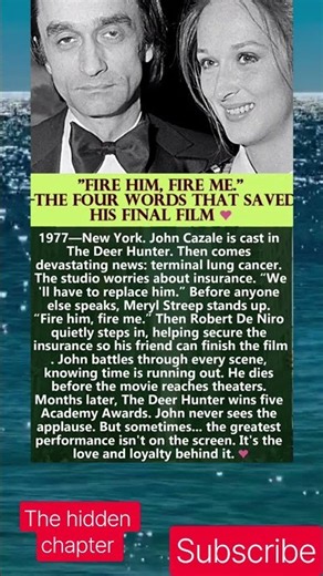 “Fire Him, Fire Me” — The Loyalty That Saved John Cazale’s Final Film ❤️