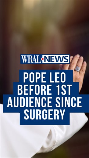 Pope Leo before 1st audience since surgery