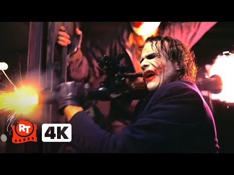 The Dark Knight (2008) 4K - Joker Shooting Bazookas at Cars | Movieclips