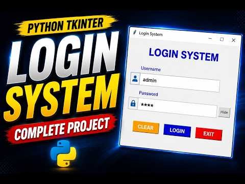 Python Tkinter Login System | Complete Project for Beginners (Step by Step)