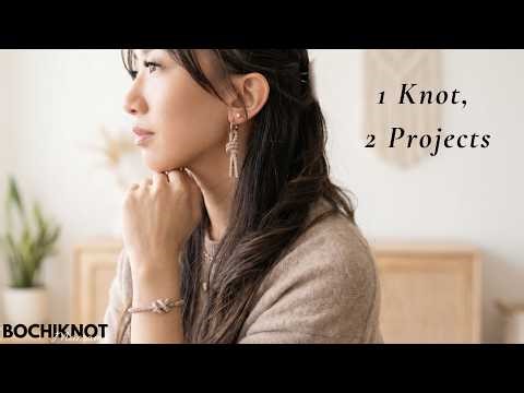 2 Easy Macrame Jewelry Projects with ONE Knot (Earrings + Bracelet!)