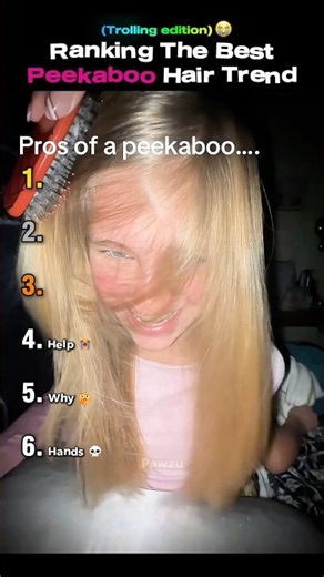 Ranking The BEST Peekaboo Hair Trend #shortsviral