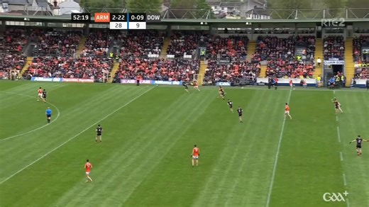 Conor Turbitt with a 3⃣rd Goal 🎯 for @Armagh_GAA against @officialdowngaa in Clones in the @UlsterGAA SFC 🏆 #ARMvDOW