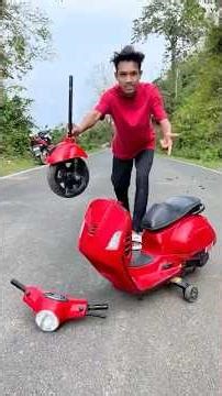 Remote control Red Rc Vaspa Scooter Unboxing and Fitting Test😍