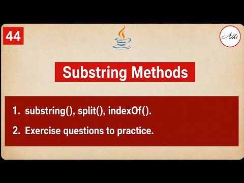 Java | Substring | split | indexOf | String methods