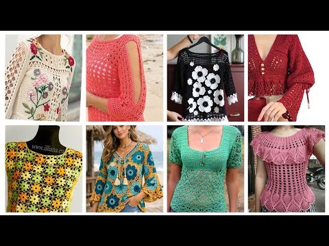 Attractive crochet blouse Designs 2026#handmade Top blouse 