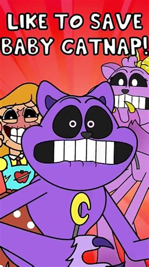 😨 RESCUE BABY CATNAP! 🐈‍⬛ (Cartoon Animation) #animation