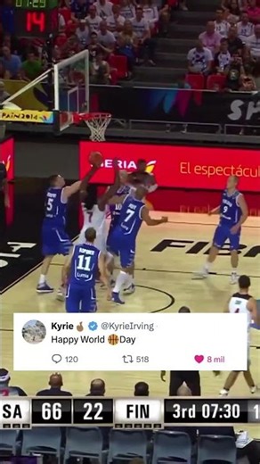 Kyrie Irving spreading the love on Basketball World Day 🙌🏻🏀 #FIBAWC