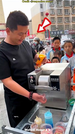 Amazing Orange Snow Ice Dessert Making Process! 🍧