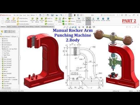 Manual Rocker Arm Punching Machine-2.Body in SolidWorks