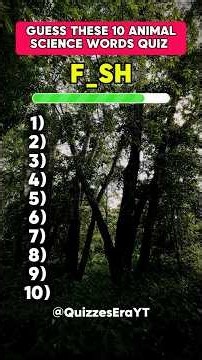 Can You Guess These 10 Animals From Missing Letters? 🐾 #10 Is HARD!