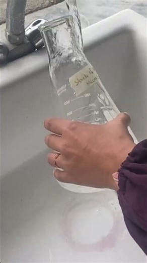 Washing chemical flask#microbiologylabprodure #experiment #shortvideo