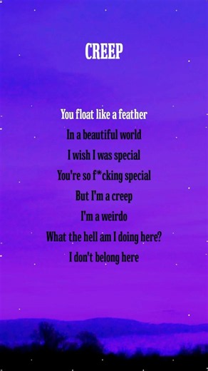 Radiohead - Creep (Lyrics) #shorts #lyrics #music #viral