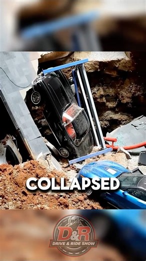 Museum Collapse Destroyed Cars 😱🚗 #corvette #cars