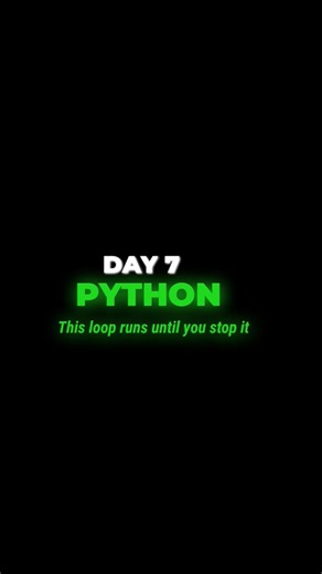 Day 7 Python | While Loop Explained 🔁 | Beginner Coding Journey