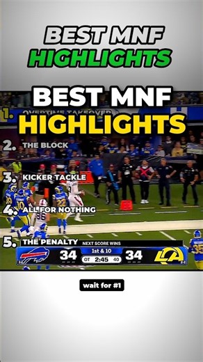 Best Monday Night Football Highlights 😳🔥 #shorts