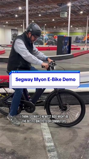 Got to check out the Segway Myon electric bike at CES 2026 and even give it a spin on a go-kart track (I did test a go-kart too, lmk if you want to see that POV 👀) For $2,000 this e-bike is actually pretty feature packed. I especially appreciate the car proximity sensor and anti-theft settings as a commuter. But what do you think 🤔 🚴💨 #segwaymyon #electricbike #mobility #tomsguidetoces #ces2026