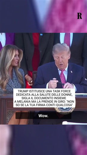 Trump firma ordine esecutivo per task force salute delle donne presso NIH
