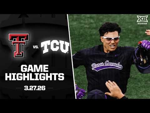 Texas Tech vs. TCU Highlights (3.27.26) | 2026 Big 12 Baseball