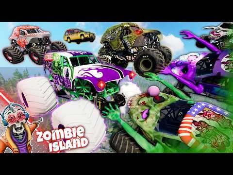Dinosaur Monster Truck Stadium Takeover: Rescue The Dinosaur Monster Trucks!