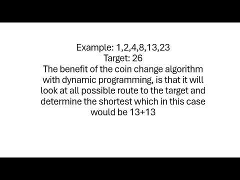 Coin Change With Dynamic Programming
