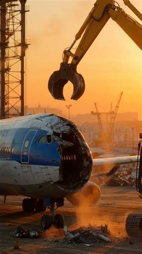 Plane recycle process #plane #recycling #airplane #viral #video #recycelplane
