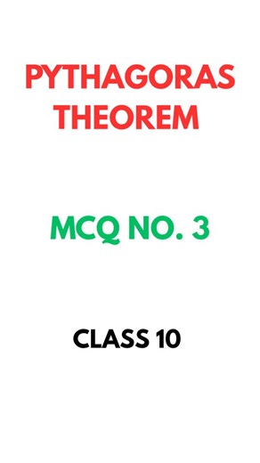 mahaclass10 on Instagram: "PYTHAGORAS THEOREM | MCQ NO. 3 | CLASS 10 In this reel, learn how to find the altitude on the hypotenuse of a right-angled triangle using a simple product rule! If the hypotenuse is divided into two parts of 4 cm and 9 cm, then the altitude h satisfies 👉 h² = (product of two parts). So, h² = 4 × 9 = 36 → h = 6 cm ✅ Perfect for Class 10 SSC Maharashtra Board, Geometry, and Pythagoras Theorem revision! 📚 Topics Covered: • Altitude on hypotenuse formula • Pythagoras rel