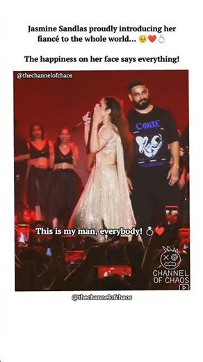 Jasmine Sandlas Proudly Introduces Her Fiancé to the World❤️💍#jasminsandlas #couplegoals #shortsfeed