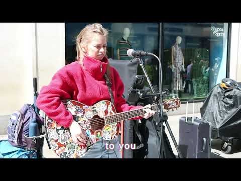 Zoe Clarke This War, Live Busking Grafton Street Dublin Ireland with Lyrics