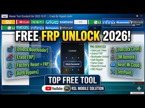 Master Tool Standard 2026: Best Free FRP Unlock Tool | Unlock Samsung, Mi, Vivo, Oppo & More!