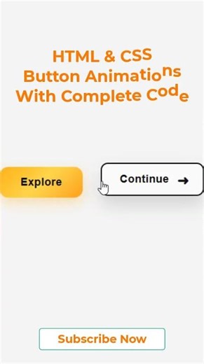 HTML CSS Button Animations Complete Code | CSS Animation | HTML Tutorial