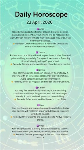 ✨ Horoscope Today #dailyhoroscope #vedicaurapath #zodiacprediction #zodiacsigns #viralshorts