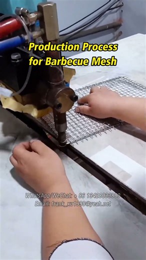 Production line for Barbecue Mesh, Sieve Mesh Welding Machine and Trimming Machine