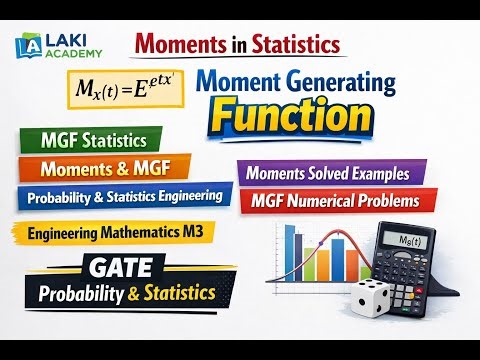 Moments & Moment Generating Function (MGF) – Complete Lectures | Probability & Statistics #moments