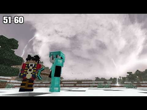 Surviving 100 Days in Minecraft's DEADLIEST Tornado Mod | (51-60) LIVE