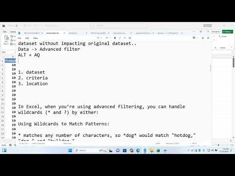 Excel Filter & Advanced Filter Using Wildcard Characters | Full Practical
