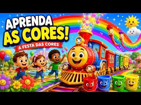 Aprenda as Cores Brincando! | A Festa das Cores 🎵 Música Infantil Educativa | Desenho Animado 3D