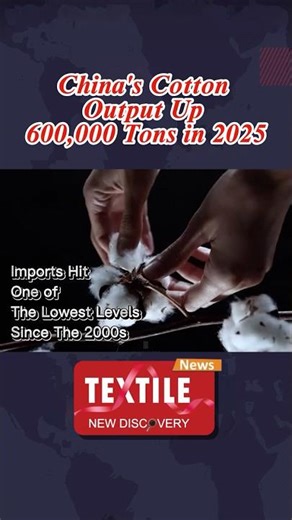 China’s cotton output up 600,000 tons in 2025; imports at 2000s low