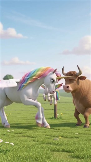 Cat vs Bull Cartoon for Kids — Funny Cocomelon-Style Short