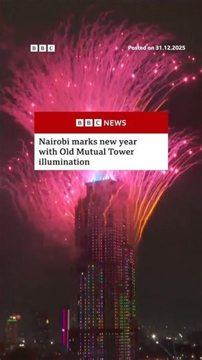 Fireworks lit up the night Nairobi sky as Kenya welcomes 2026. #Nairobi #Kenya #NewYear #BBCNews