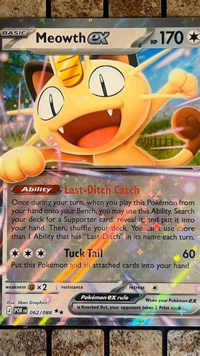 Meowth ex (062/088 - Double Rare Holofoil) - Mega Evolution: Perfect Order - Pokemon TCG