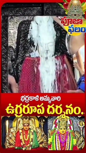 #shorts భద్రకాళి అమ్మవారి ఉగ్రరూప దర్శనం..#bhadrakali #ammavaru #poojaphalam