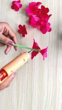 DIY Paper Flowers 🌸 | Beautiful Paper Flower Making | Easy Home Decor Craft #shorts