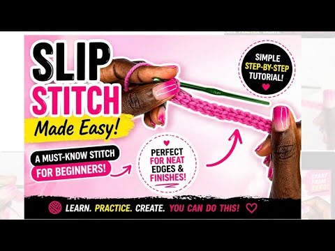 How to Crochet a Slip Stitch (Beginner Friendly Step-by-Step Tutorial)