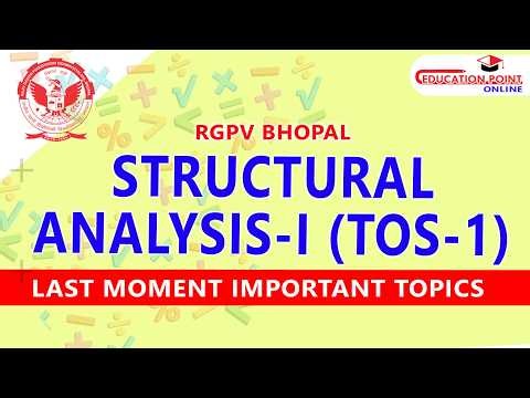 RGPV Structural Analysis-1 (TOS-1) - Last Moment Important Topics
