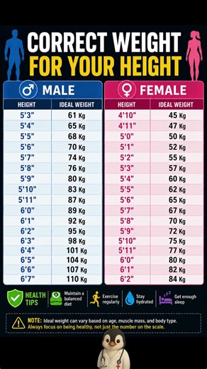 Ideal Weight for Your Height ⚖️