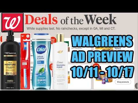 Walgreens Ad Preview (10/11 - 10/17)