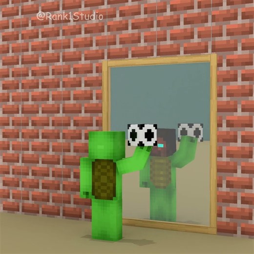 Scary Mirror—Bad Herobrine and Mikey?