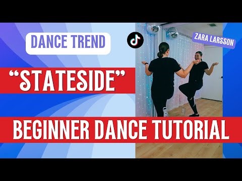 "Stateside" Dance Trend 💃💙 Zara Larsson 💃💙 BEGINNER DANCE TUTORIAL 💃💙 Step-By-Step Choreography
