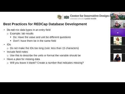 How to Create an Analyzable REDCap Database